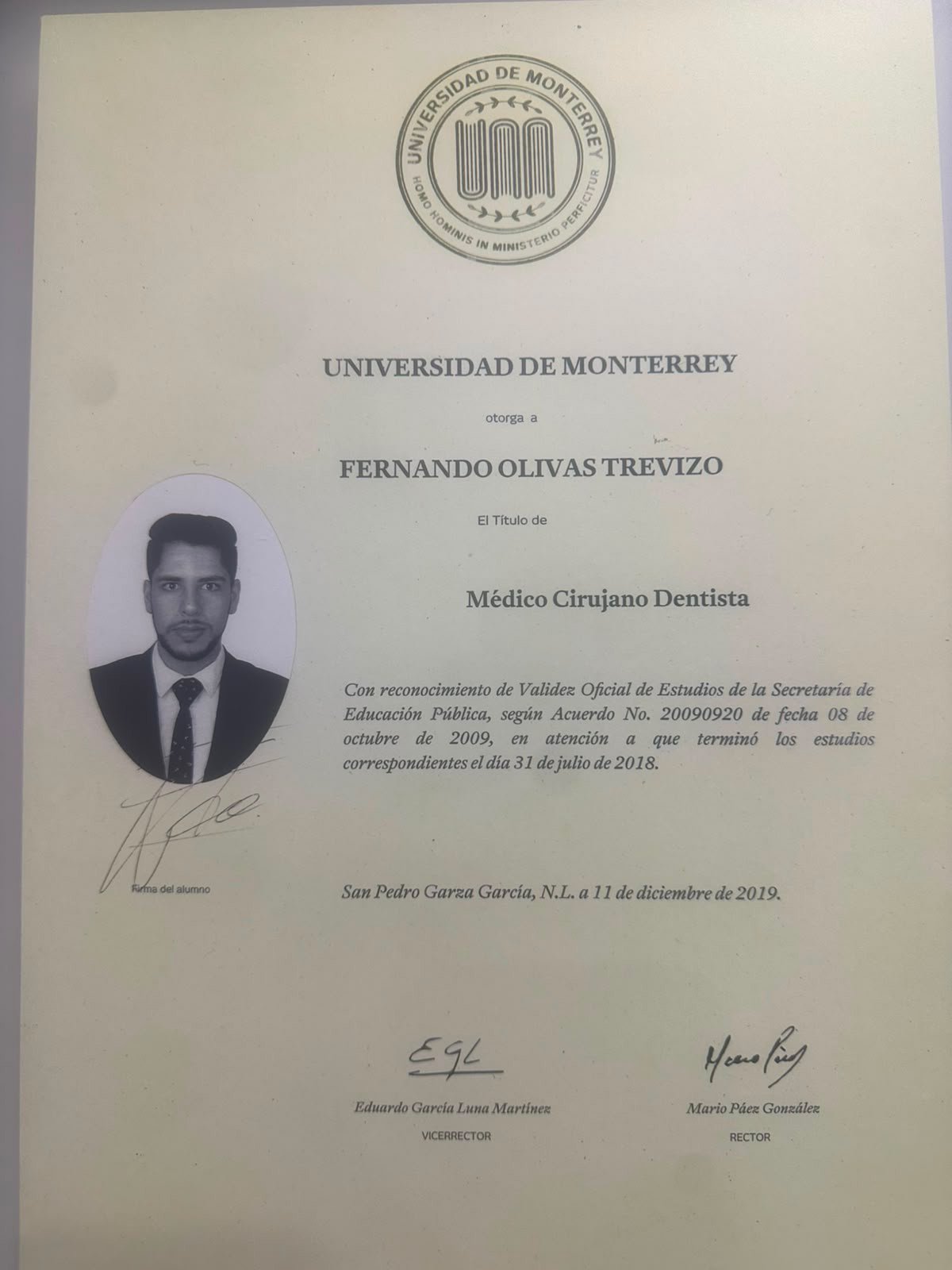 Dr. Fernando Olivas Trevizo - Ver certificaciones 5