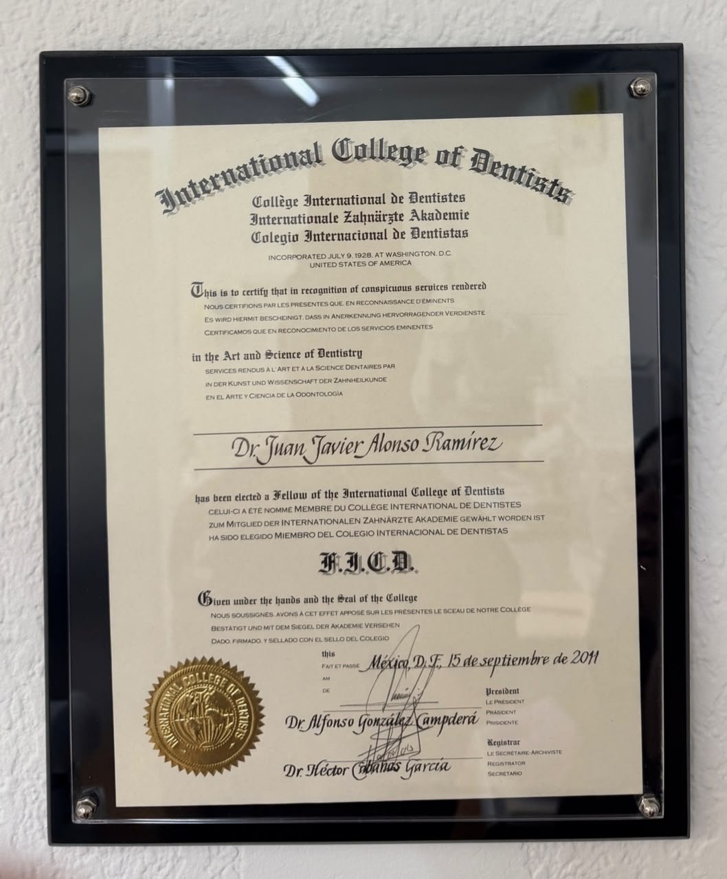 Dr. Juan Javier Alonso Ramírez - Ver certificaciones 14