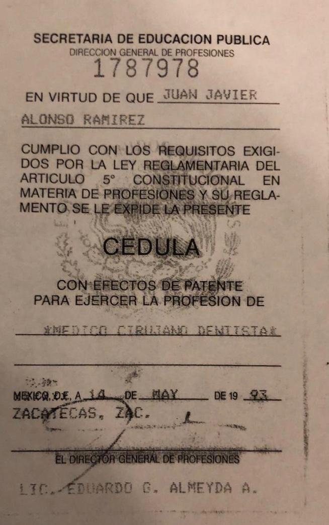 Dr. Juan Javier Alonso Ramírez - Ver certificaciones 15