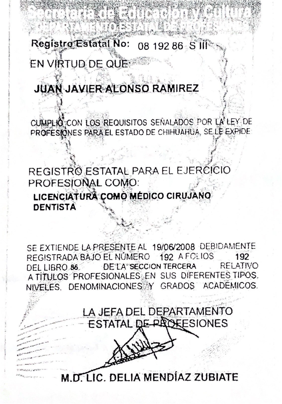 Dr. Juan Javier Alonso Ramírez - Ver certificaciones 6
