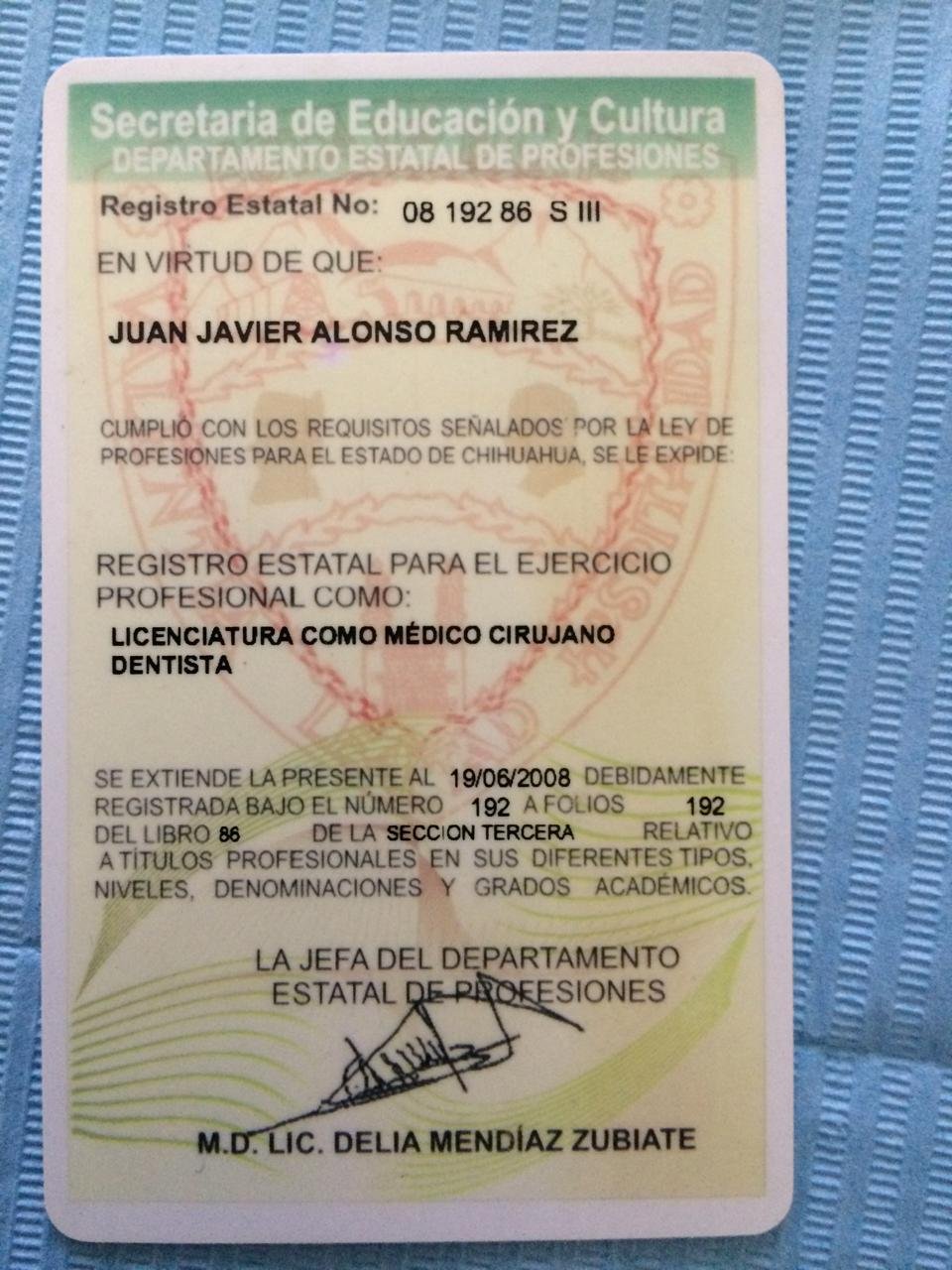 Dr. Juan Javier Alonso Ramírez - Ver certificaciones 7