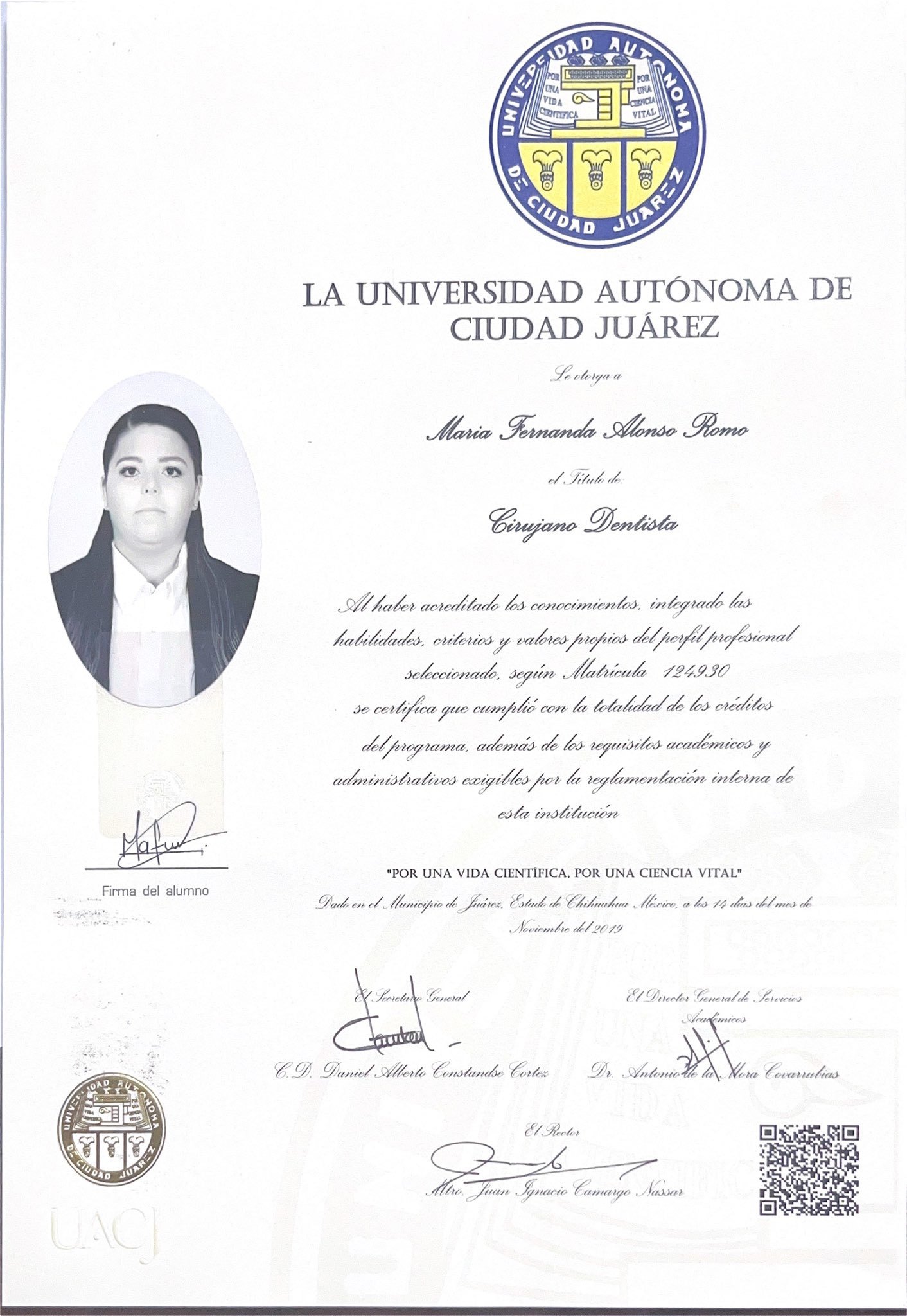 Dra. María Fernanda Alonso Romo - Ver certificaciones 4