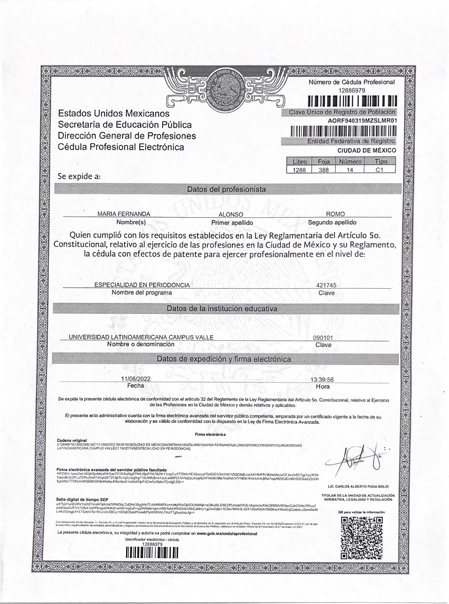Dra. María Fernanda Alonso Romo - Ver certificaciones 5